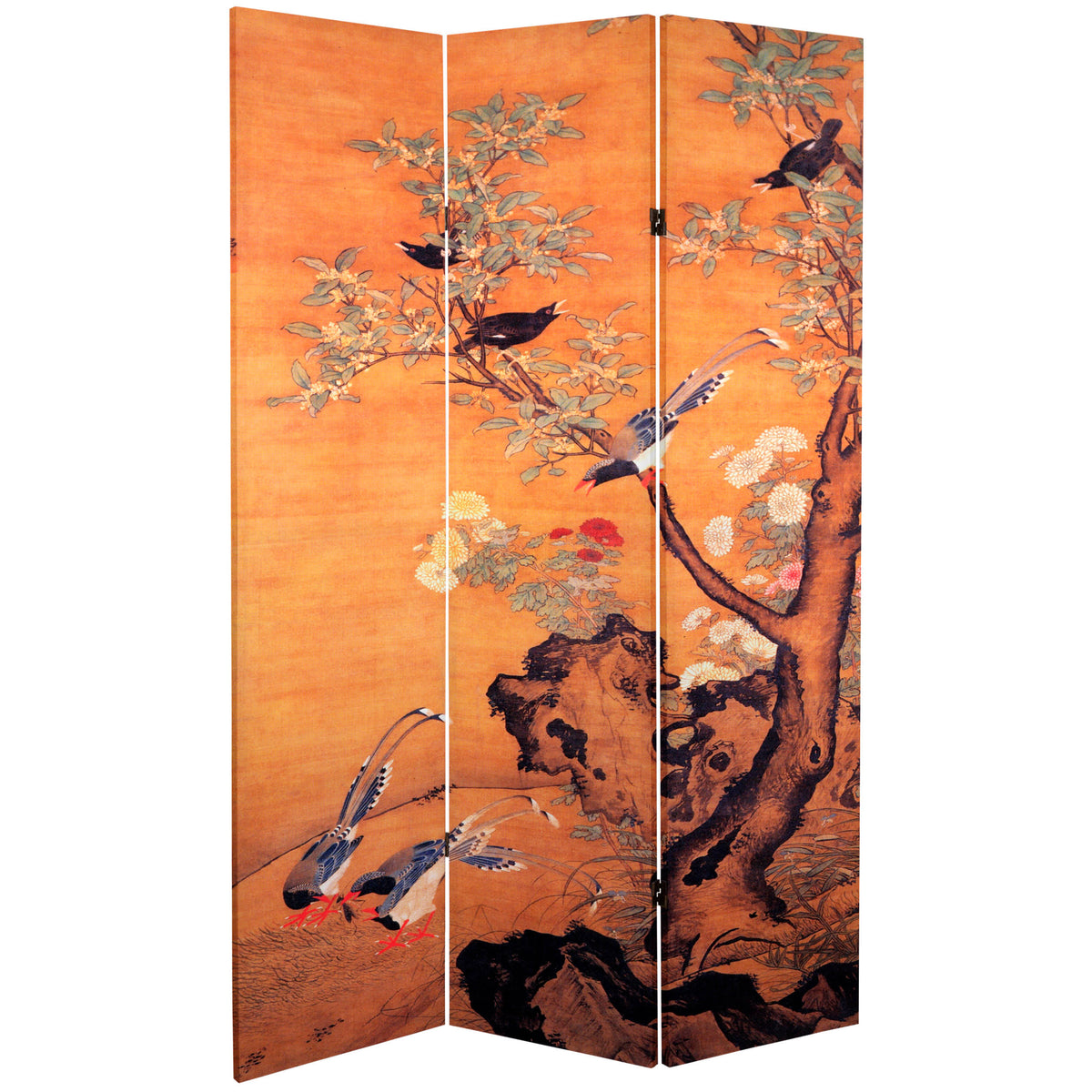 6 ft. Tall Double Sided Canvas Room Divider V909451
