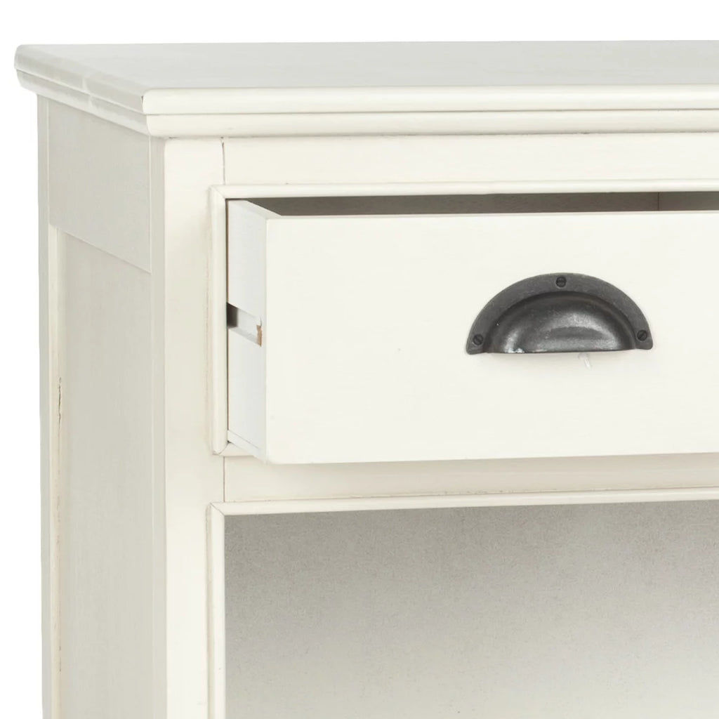 White Bookshelf Storage Unit with 3 Drawers N11967