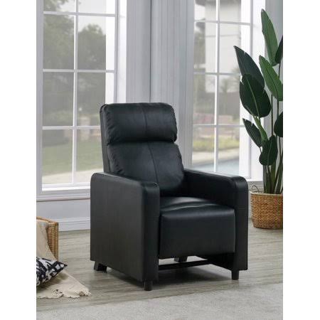 Black Push Back Recliner Theater Seating T133