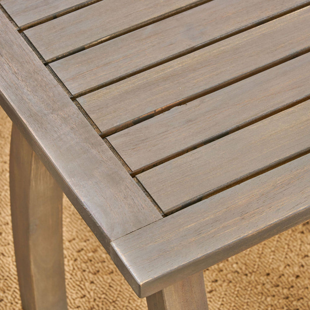 Gray Acacia Wood Accent Table D1861