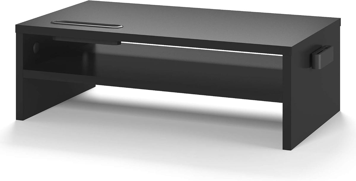 2 Tiers Wood Monitor Stand Riser with Storage Organizer F897188
