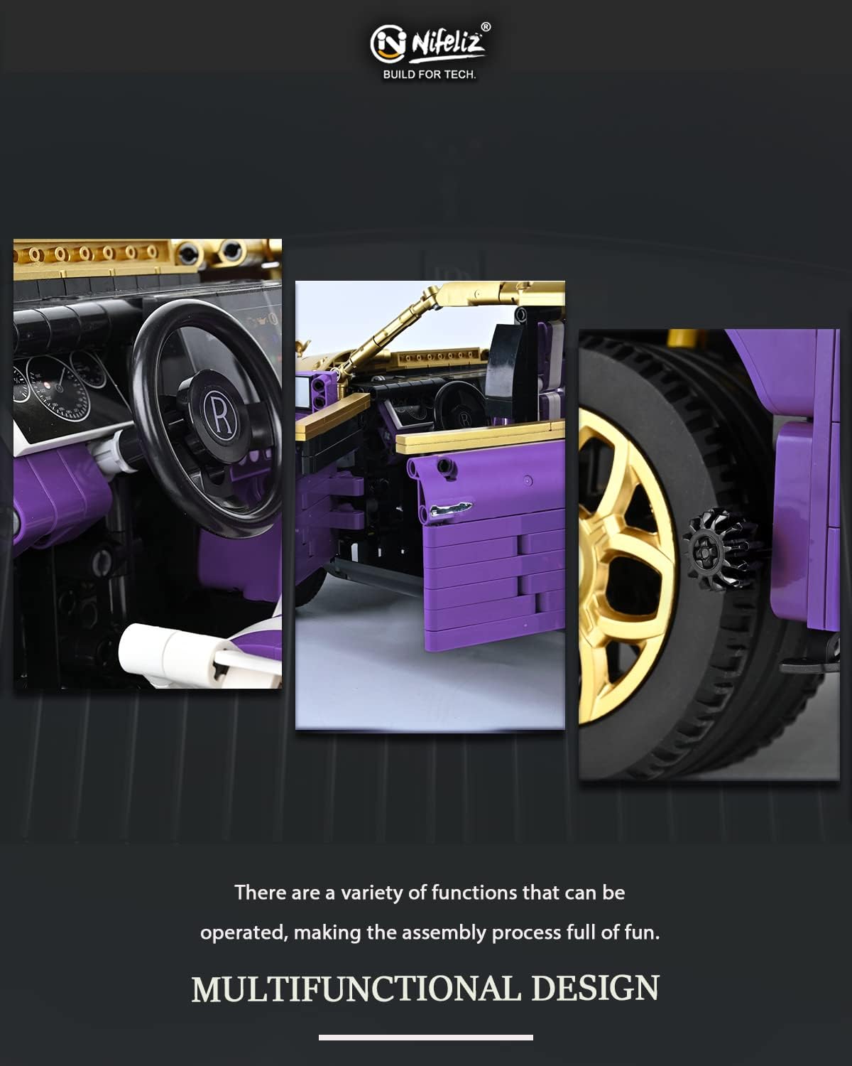 3,161 Pieces Sport Utility Car Building Kit H20880