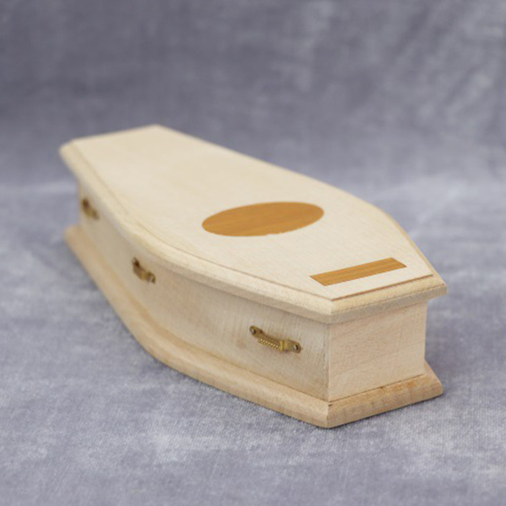 1/12 Scale Miniature Wooden Coffin DIY Decoration O42781