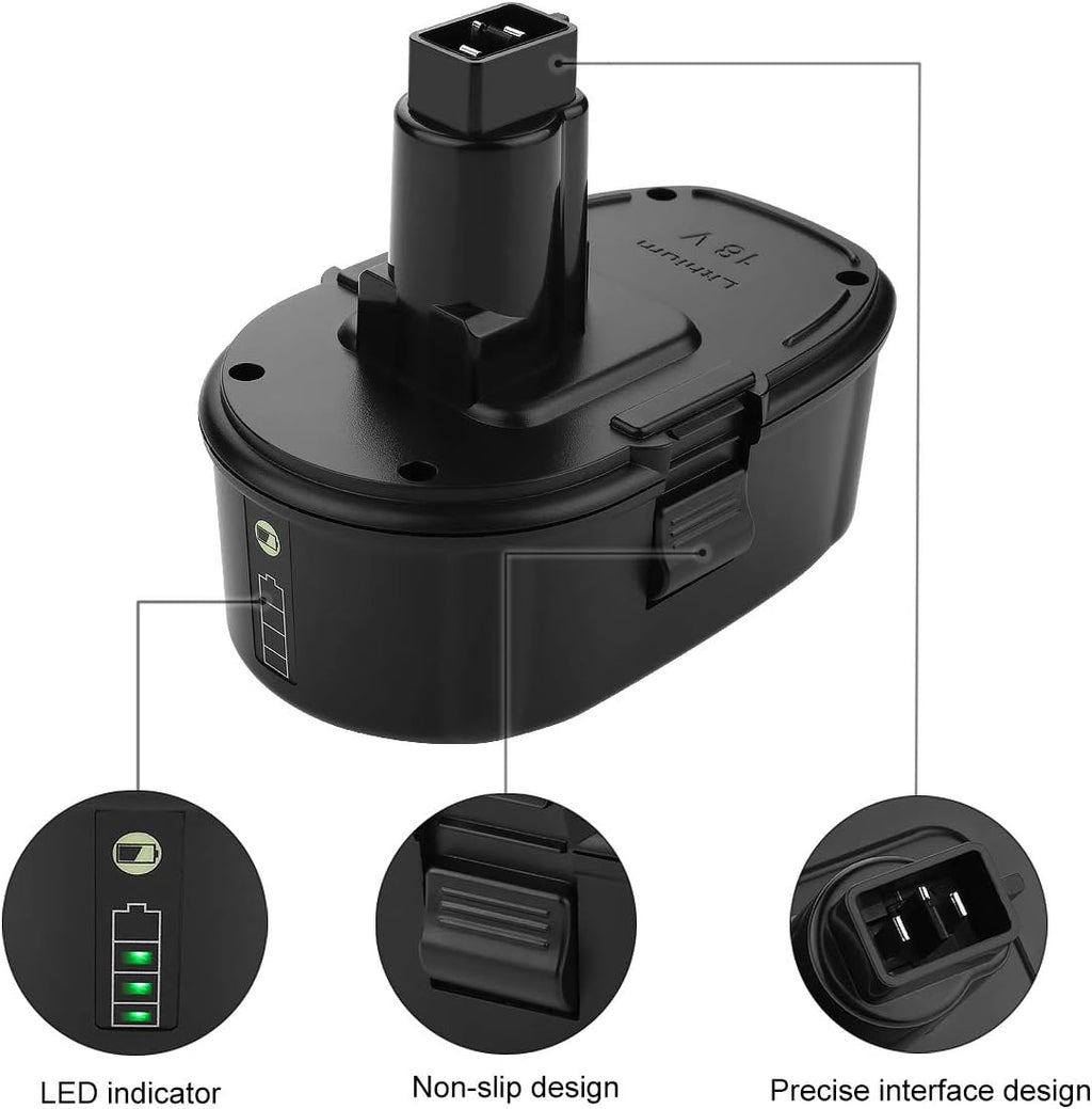 2 Pack 5.0Ah 18V Lithium-Ion Battery L653