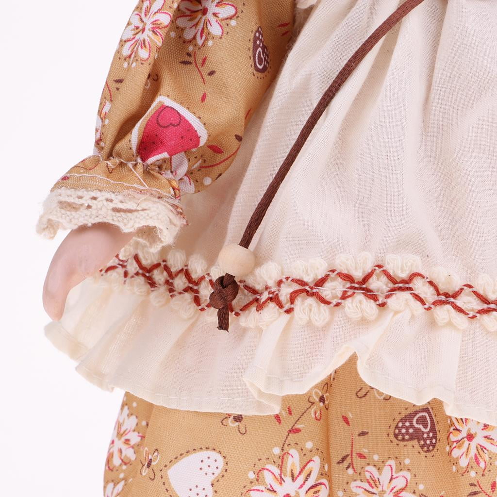 30cm Porcelain Doll Girl Figures with Stand B5108