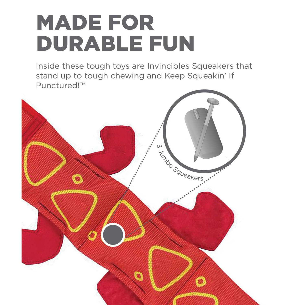 Fire Biterz Dog Toy Lizard I284470