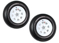 2-Pk Trailer Tire On Rim ST205/75D15 5 Hole White Spoke Wheel S246912