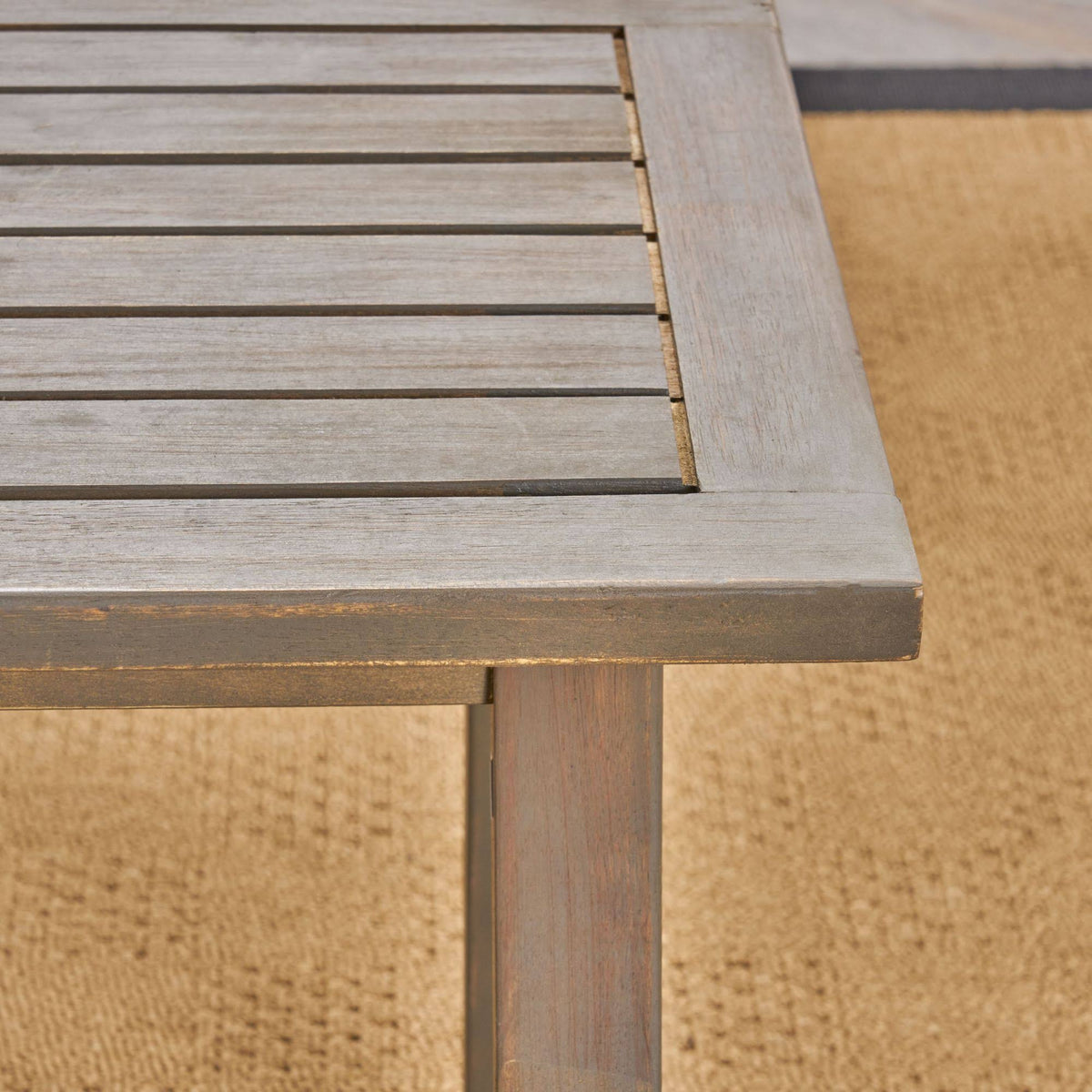 Gray Acacia Wood Accent Table D1861