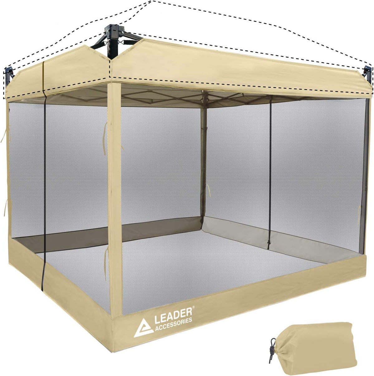 Mesh Screen Zippered Wall Panels for 10' x 10' Canopy B747