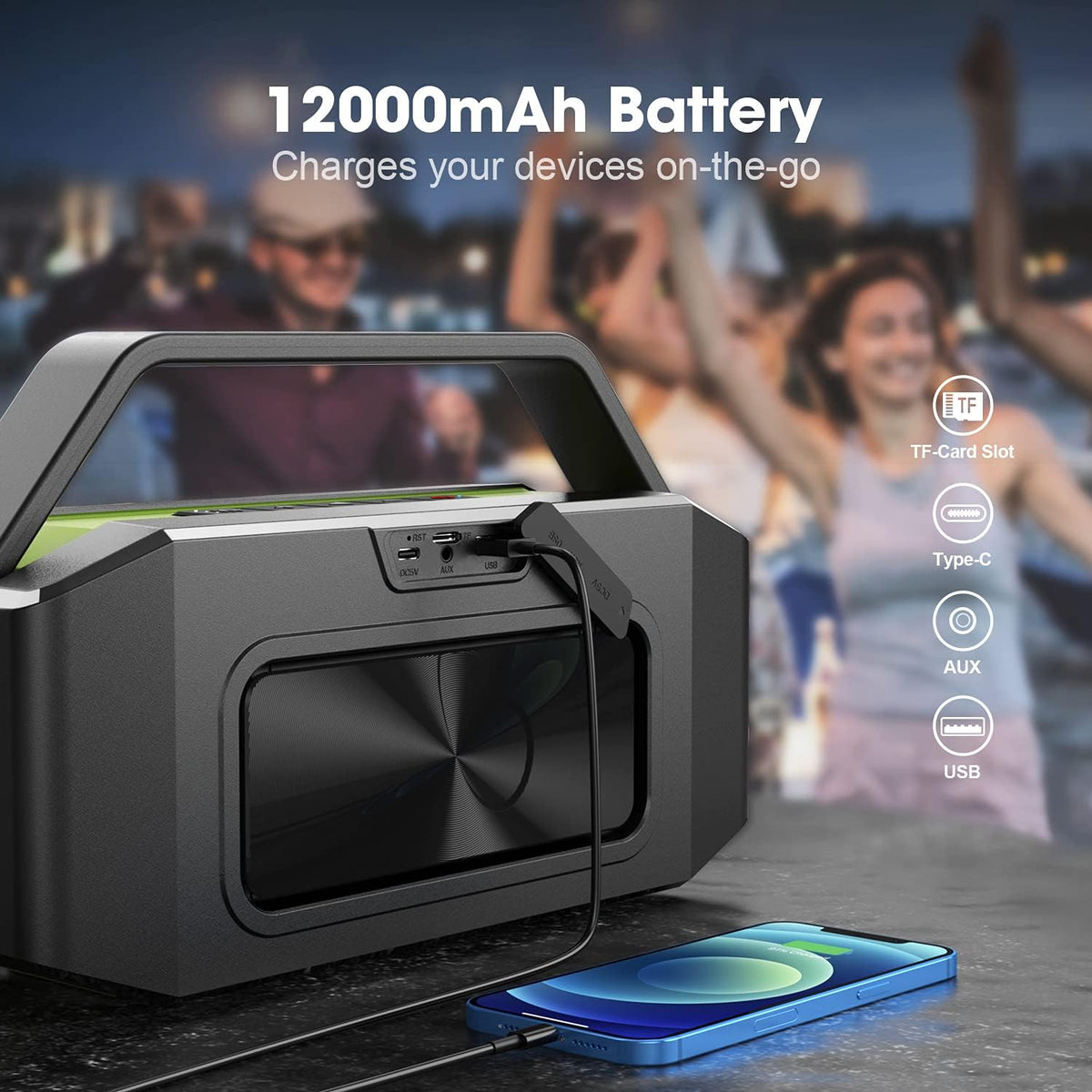 60W Portable Bluetooth Speaker IPX6 Waterproof P230