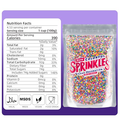 Red White and Green Round Sprinkles V563248