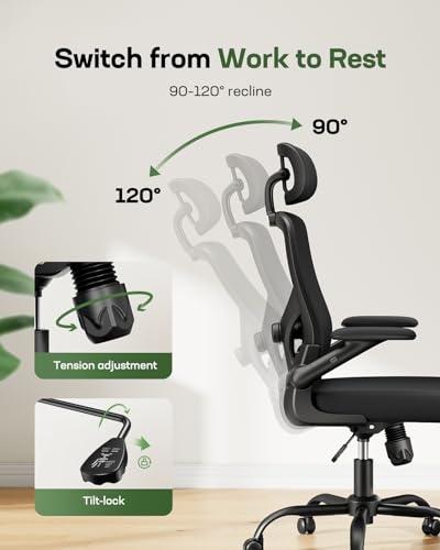 Ergonomic Mesh High Back Desk Chair with Headrest R8262
