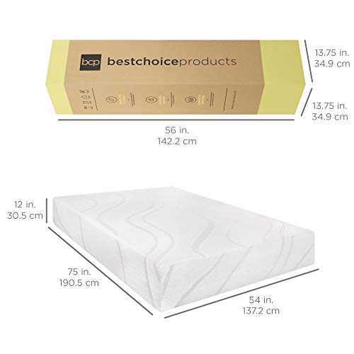 Green Tea Charcoal Cooling Gel Memory Foam Mattress, King, Medium Plush V506629