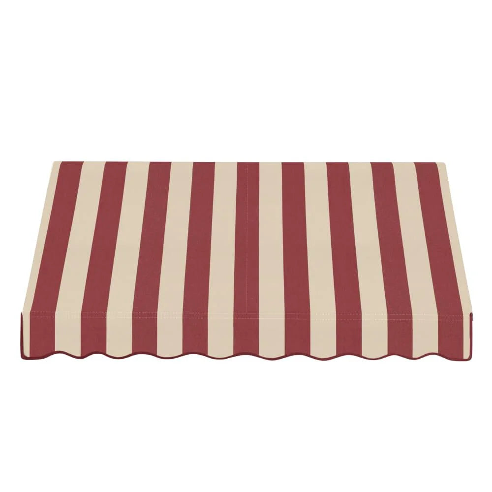 Burgundy/Tan Stripe Acrylic Fixed Awning M582