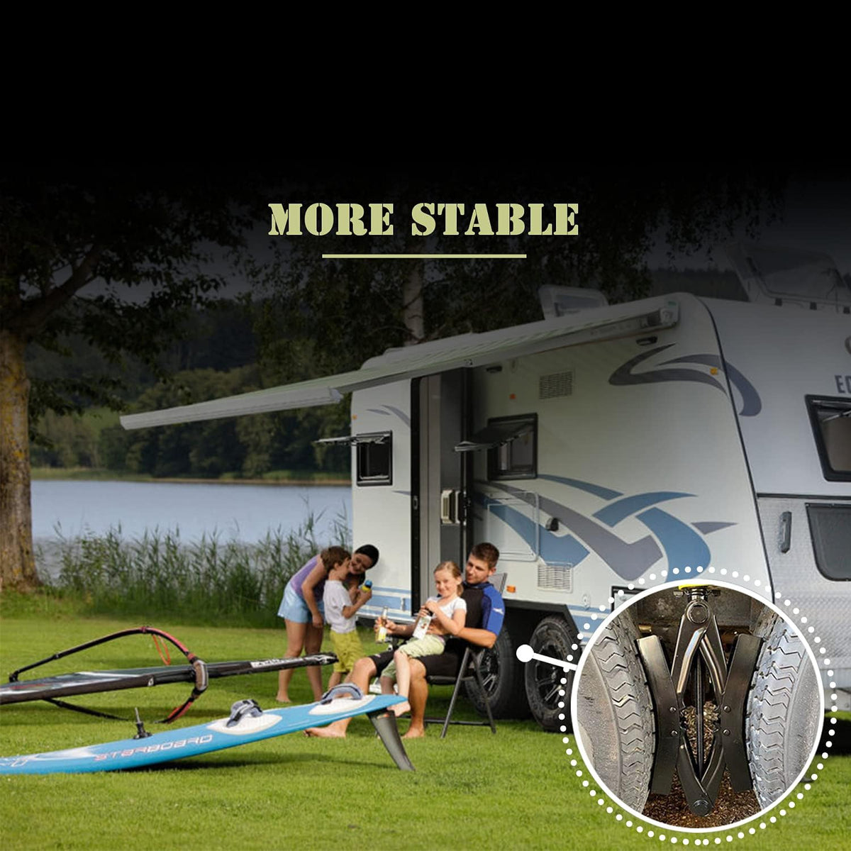 Camper Wheel Chock X Shaped RV Chocks Stabilizer Tire Wheel Chock Pair Z750