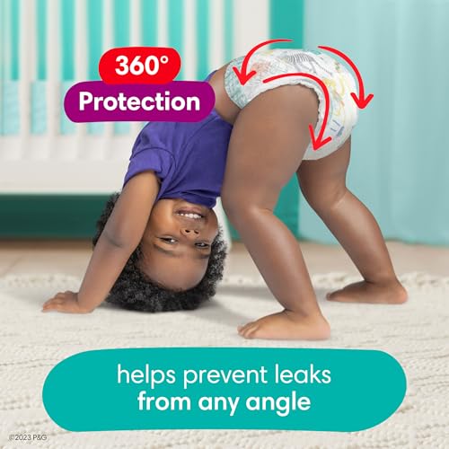 Size 5 Pull-On Disposable Baby Diapers 128 Count Z76075