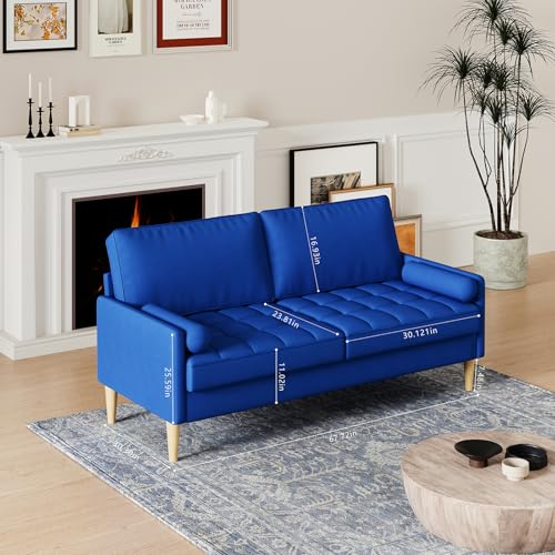 Blue Velvet 3 Seat Sofa U5799