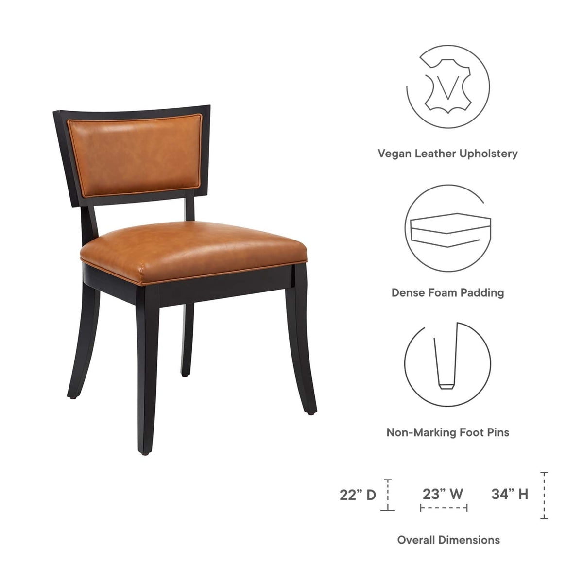 Vegan Leather Dining Chairs - Set of 2 E891