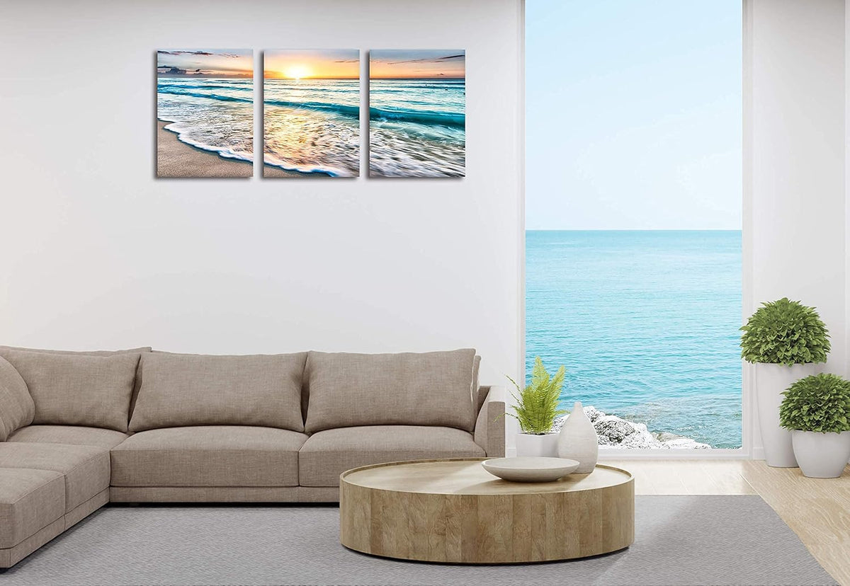 Framed Canvas Wall-Art Oil Painting 12x16inchx3pcs V519503