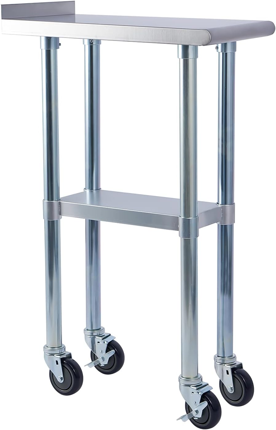 Stainless Steel 24 x 18 Inches Worktable with Backsplash S9016