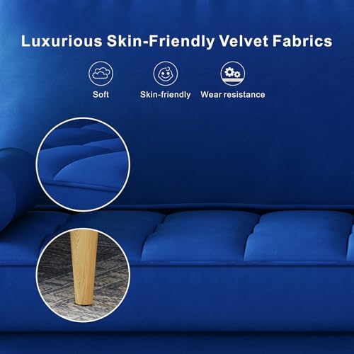 Blue Velvet 3 Seat Sofa U5799