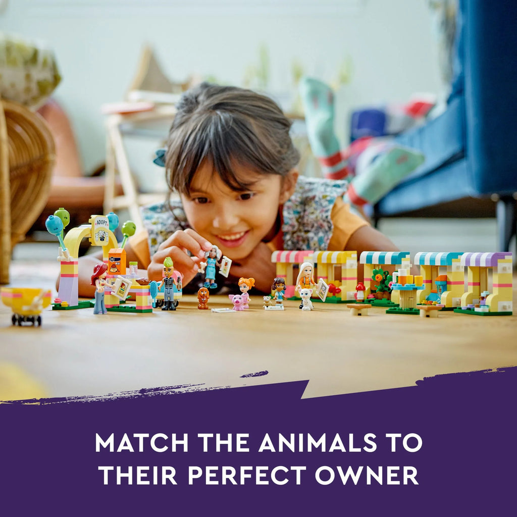 LEGO Friends Pet Adoption Day Toy Animal Set with 7 Characters and 5 Animal Figures L535017