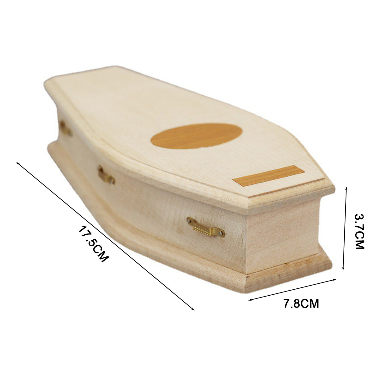 1/12 Scale Miniature Wooden Coffin DIY Decoration X8793