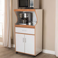 Beech Brown and White Kitchen Cabinet T4078