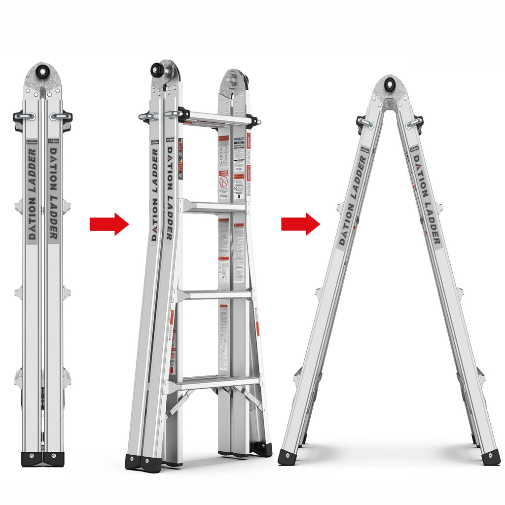 17ft Multi-position Aluminum Folding Ladder Y354426