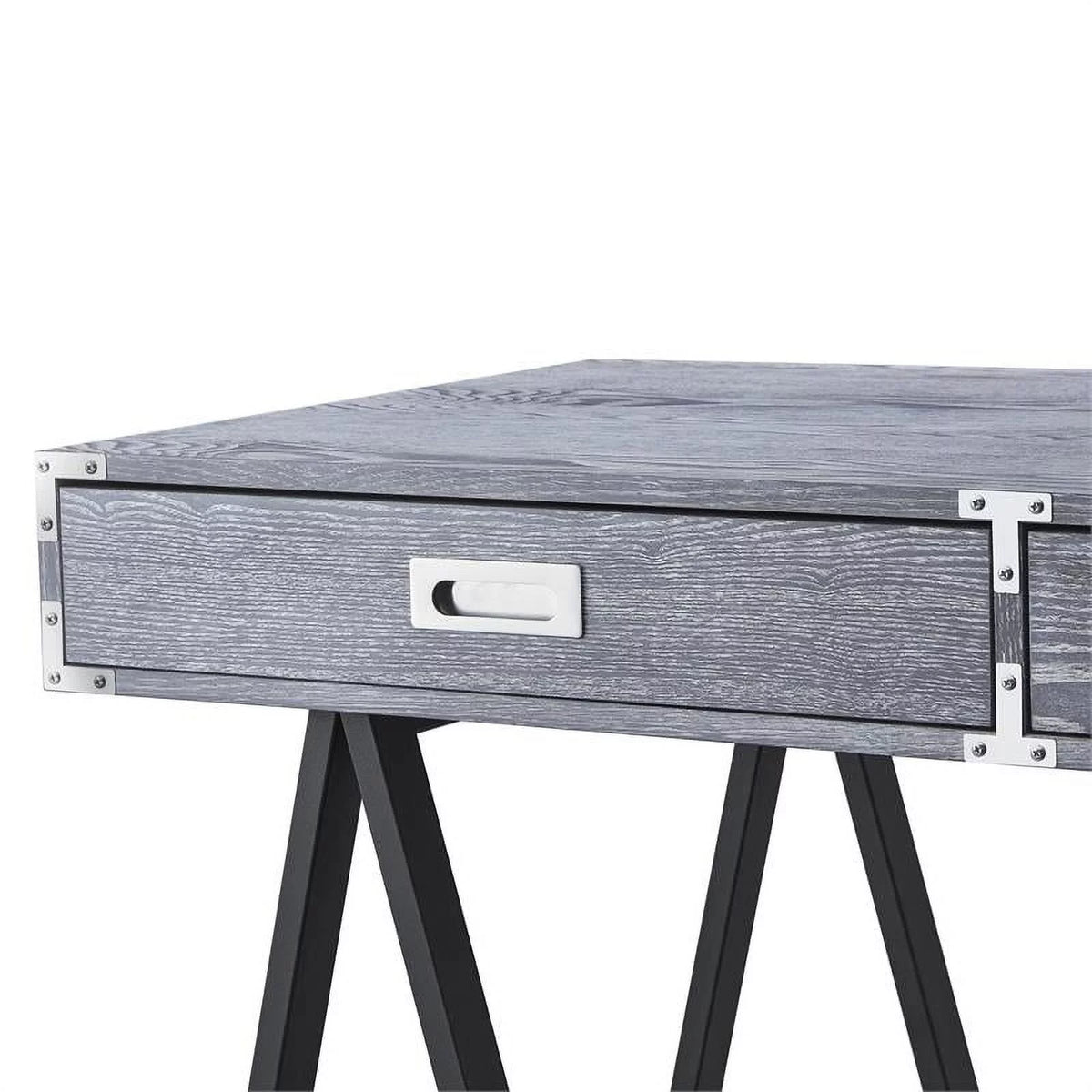 Gray 2-Drawer Wood Writing Desk C915984