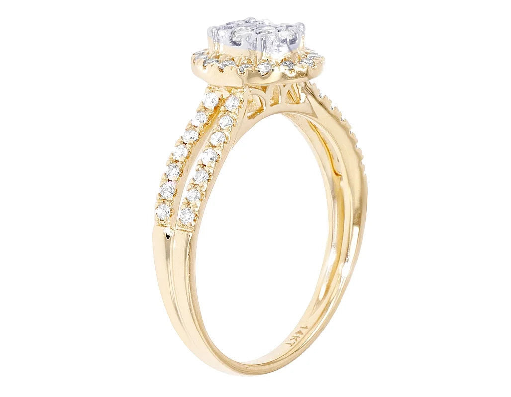 0.5 CT Diamond Engagement Ring 14K Gold D268
