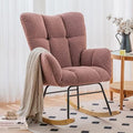 Grey Velvet Upholstered Nursery Rocking Chair N452932