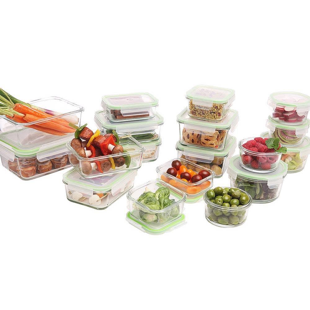 44 Piece Oven Safe Glass Food Storage Container Set I53129