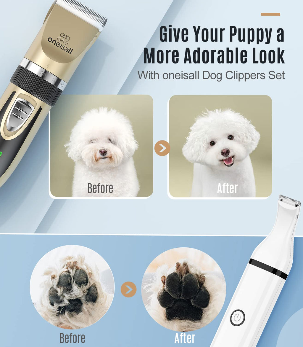 2 in 1 Cordless Dog Clippers and Paw Trimmer Kit Pack of 2 Y3042