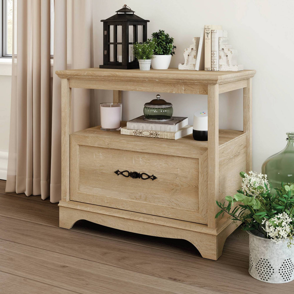 Orchard Oak Wood Lateral File Cabinet B59542