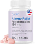 Fexofenadine Hydrochloride 180mg 300 Tablets Antihistamine Allergy Relief J977925