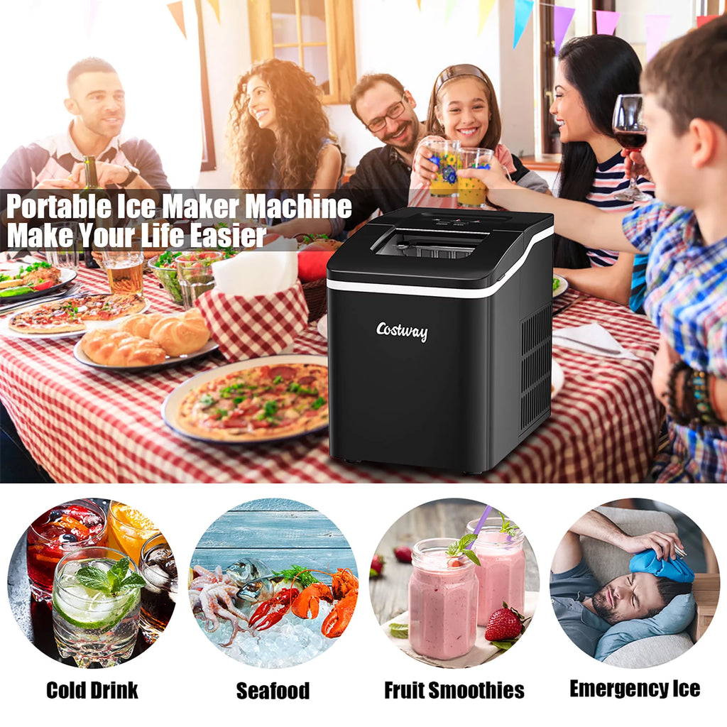 Portable Countertop Ice Maker with Scoop Q17816