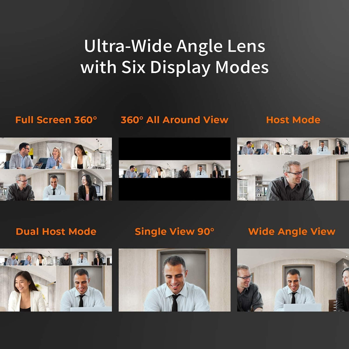 360 Degree All Around Meeting Webcam 1080P HD Video Conference Camera with Microphone USB-C J9299