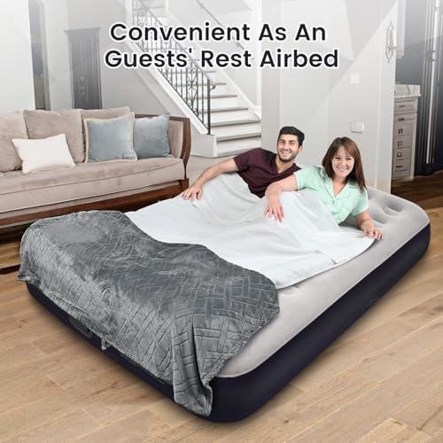 Queen Air Mattress with Built-in Battery Pump T687952