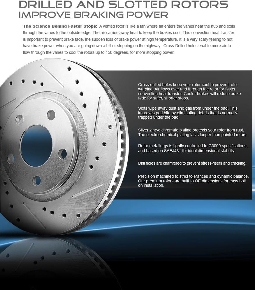 REAR 345mm D/S 5 Lug Rotors + Ceramic Brake Pads + Clips F4402