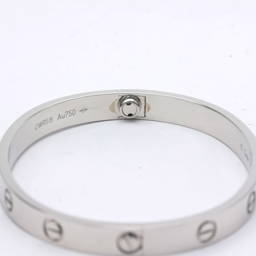 18K White Gold Love Bracelet Bangle W9233