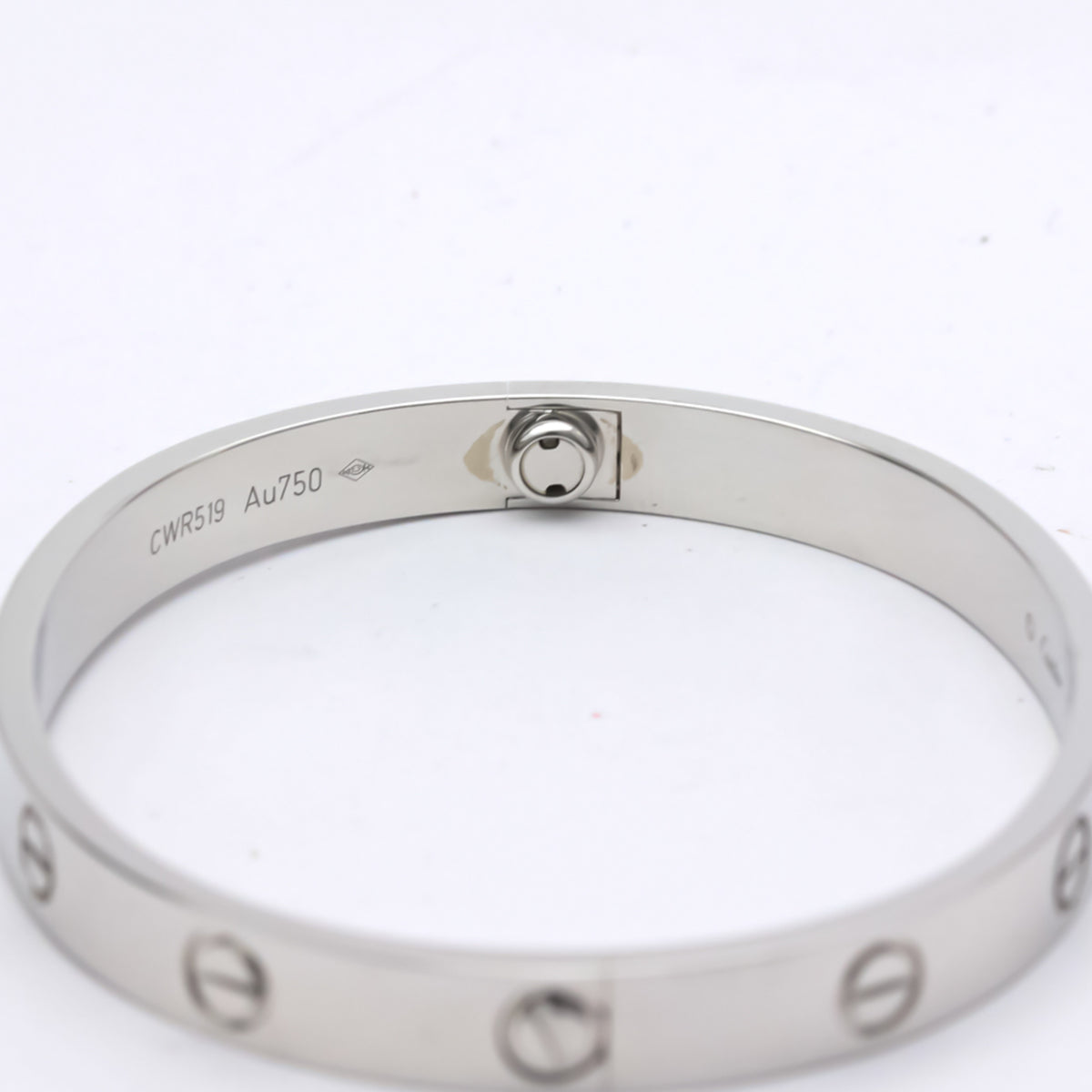 18K White Gold Love Bracelet Bangle W9233