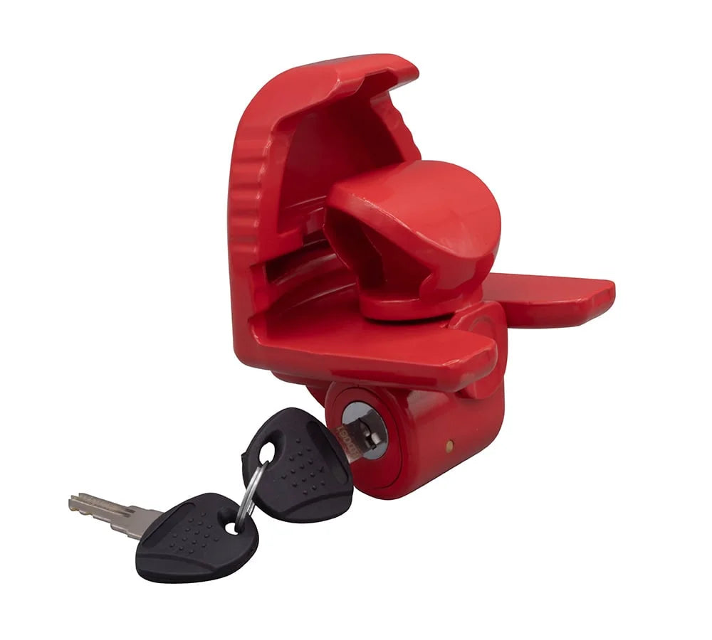 Red Steel Trailer Ball Hitch Lock A9529