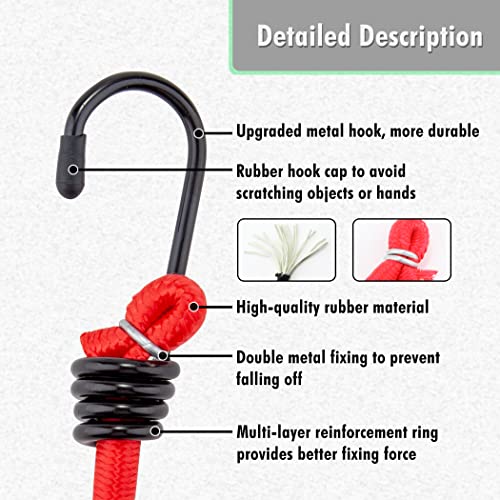 32 Piece Bungee Cords Assortment with Hooks V34102