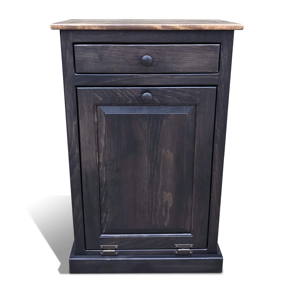Mocha Wooden Pull Out Trash Can Cabinet Z665541