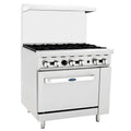 36" Gas Range with Full-Size Oven, 6 Cast Iron Burner, Stainless Steel U402612
