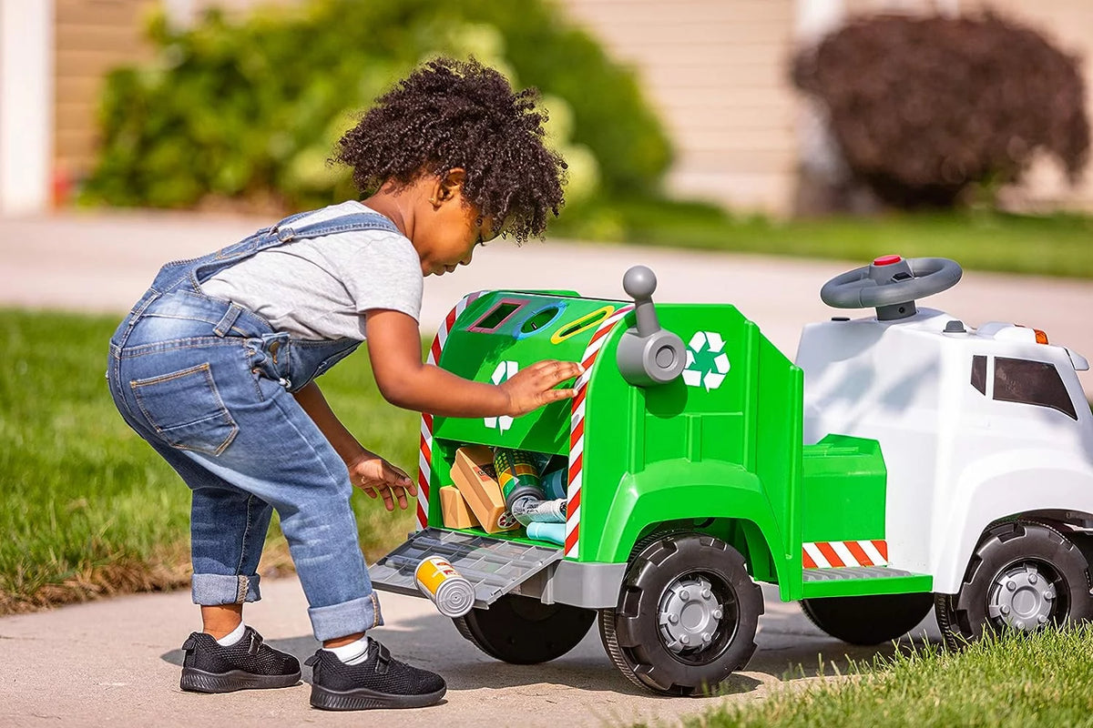 Toddler Recycling Truck Ride On Toy with 6 Volt Battery and Charger A724