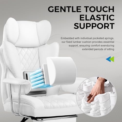 Black PU Leather Gaming Chair with Footrest U411