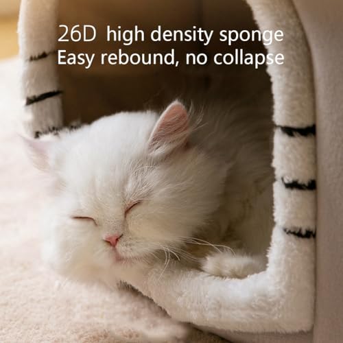 Grey Double Roof Indoor Dog House Cat Kennel with Removable Cushion V32106