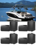 Black 4x22 Marine Box Speakers with Swivel Bracket N159374